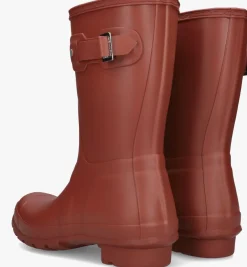 HUNTER rode regenlaarzen womens original short rood New