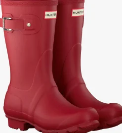 HUNTER rode regenlaarzen womens original short rood New