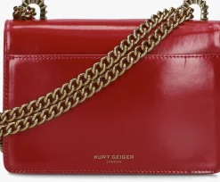 KURT GEIGER LONDON rode handtas bow small shoreditch rood New