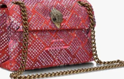 KURT GEIGER LONDON rode schoudertas fabric mini kensington rood