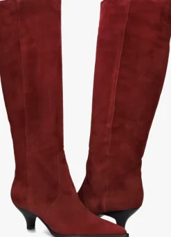 LINA LOCCHI rode hoge laarzen av 256 rood Discount