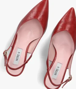 NOTRE-V rode slingbacks 2315c rood Hot