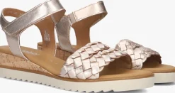 GABOR roségouden platte sandalen 759.2 rosegoud Online