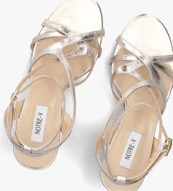 NOTRE-V roségouden sandalen met hak 42527 rosegoud Sale