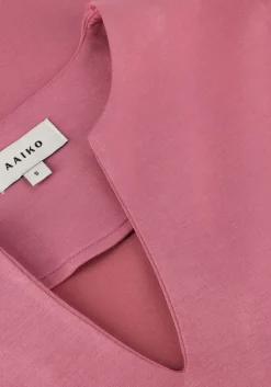 AAIKO mini jurk kyra vis 436 roze New