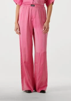 ALIX THE LABEL pantalon ladies woven shine wide leg pants roze