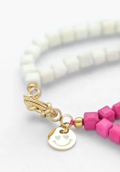 BONNIE STUDIOS armbanden double pink bracelet roze Outlet