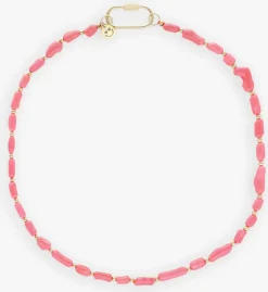 BONNIE STUDIOS kettingen tommy gold pink necklace roze Hot
