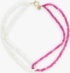 BONNIE STUDIOS kettingen double pink necklace roze Hot