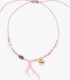 BONNIE STUDIOS sieraad pendant party pink necklace roze New