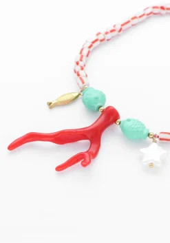 BONNIE STUDIOS sieraad pendant party red necklace roze New