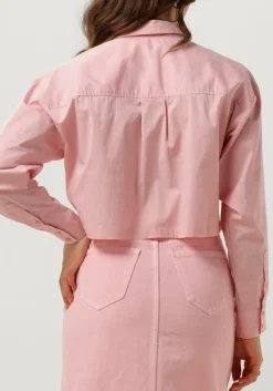 CO'COUTURE blouses cotton crisp cropped shirt roze Hot