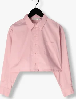 CO'COUTURE blouses cotton crisp cropped shirt roze Hot