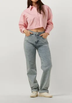 CO'COUTURE blouses cotton crisp cropped shirt roze Hot