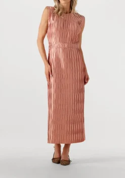 DANTE6 midi jurk lexis plisse maxi dress roze New