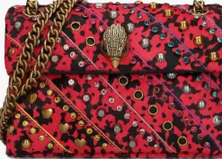 KURT GEIGER LONDON schoudertas leather mini kensington l roze