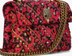 KURT GEIGER LONDON schoudertas leather mini kensington l roze