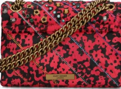 KURT GEIGER LONDON schoudertas leather mini kensington l roze