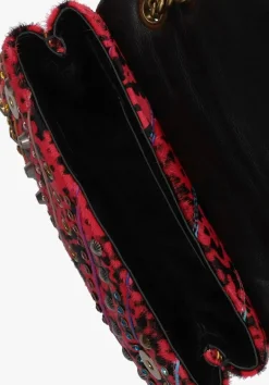 KURT GEIGER LONDON schoudertas leather mini kensington l roze