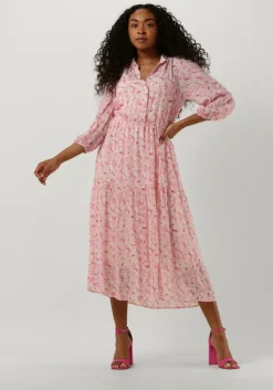 LEVETE ROOM midi jurk anja 1 roze Best