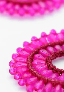 LOTT. GIOIELLI oorbellen drop crystal roze