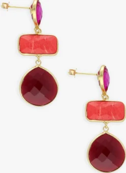 LOTT. GIOIELLI sieraad qu framed shapes w/ round roze Best