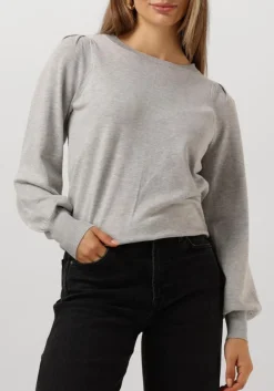 SUMMUM round neck sweater soft viscose polyamide knit grijs Online