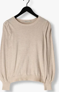 SUMMUM round neck sweater soft viscose polyamide knit beige Hot