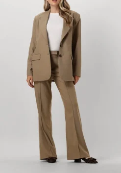 AAIKO flared broek chantalle twill vis 350 taupe New