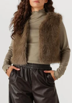 AIMEE THE LABEL gilet isla taupe New