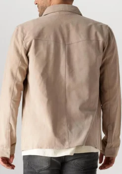 ALTER EGO leren jas robert taupe