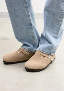 BIRKENSTOCK instappers boston rivet taupe Hot