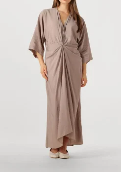 CO'COUTURE maxi jurk heracc knot dress taupe Online
