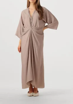 CO'COUTURE maxi jurk heracc knot dress taupe Online
