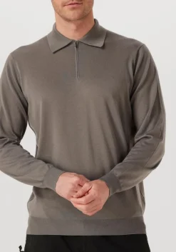 FILIPPO DE LAURENTIIS trui polo zip ml r merino taupe Sale