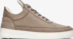 FILLING PIECES lage sneakers low top nubuck taupe Best