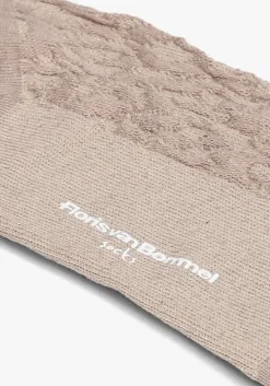 FLORIS VAN BOMMEL sokken sparkli taupe