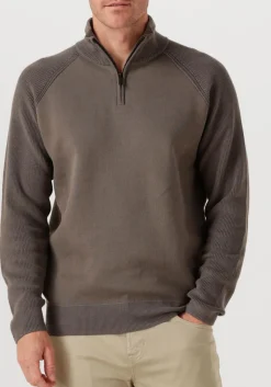 GENTI trui turtle zip taupe Sale