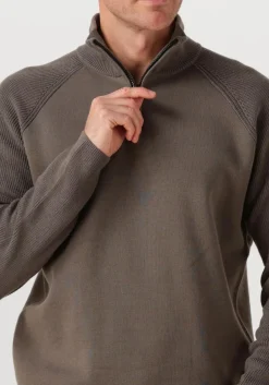 GENTI trui turtle zip taupe Sale