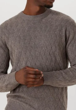 GENTILUOMO trui round ls taupe Hot