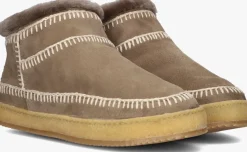 LAIDBACKLONDON vachtlaarzen nyuki low crochet taupe