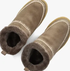 LAIDBACKLONDON vachtlaarzen nyuki low crochet taupe