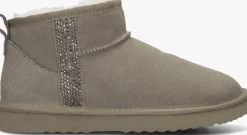 LINA LOCCHI vachtlaarzen extreme glitter low taupe Outlet