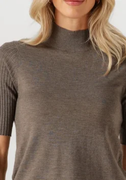 MOS MOSH trui mmrelena turtleneck ss knit taupe Discount