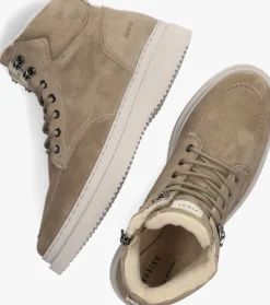 NUBIKK hoge sneakers jonah polar fur taupe Online