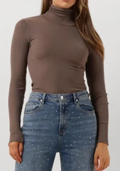 ROSEMUNDE coltrui silk t-shirt w/ roller neck taupe Online