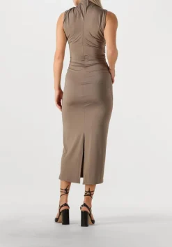 ROSEMUNDE maxi jurk billie sl long drape dress taupe Discount