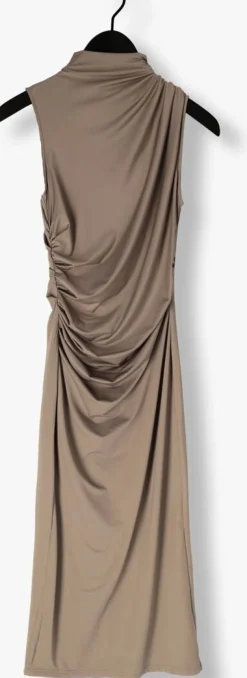 ROSEMUNDE maxi jurk billie sl long drape dress taupe Discount