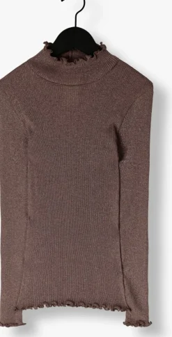 ROSEMUNDE top boston turtleneck w/ lurex taupe New