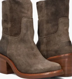 SHABBIES enkellaarsjes puk ankie taupe Outlet